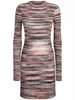 Missoni мини-платье с эффектом меланжа, нейтральный цвет