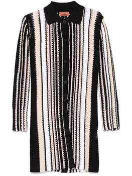 Missoni пальто в полоску, черный