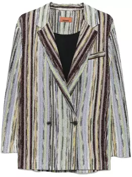 Missoni пиджак в полоску, зеленый