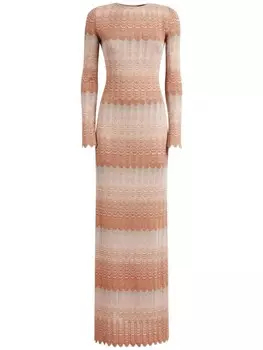 Missoni платье макси с греческим мотивом, розовый
