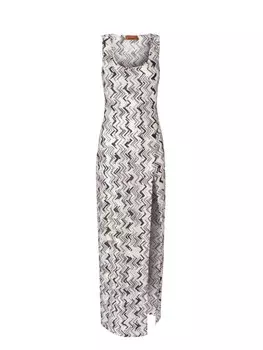 Missoni платье макси с принтом, белый