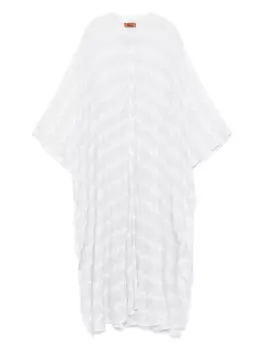 Missoni платье макси с узором зигзаг, белый
