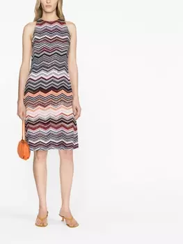 Missoni платье миди с узором шеврон, черный