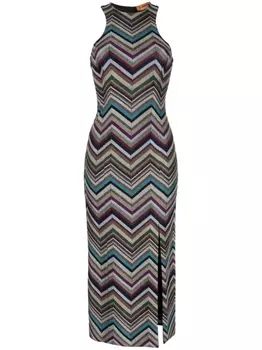 Missoni платье миди с узором шеврон, разноцветный