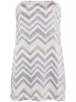 Missoni платье мини без бретелей, синий