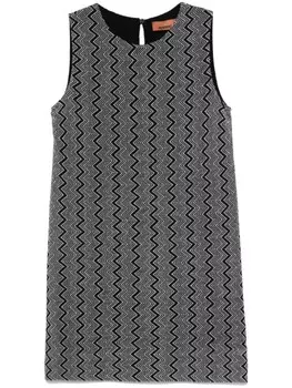 Missoni платье мини без рукавов с узором зигзаг, черный