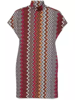 Missoni платье мини с узором зигзаг, черный