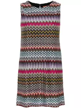 Missoni платье мини с узором зигзаг, черный