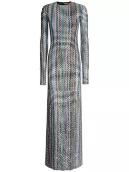 Missoni платье с вырезами и пайетками, серый