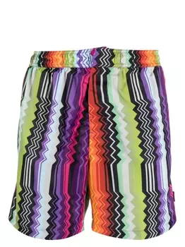 Missoni плавки-шорты с узором зигзаг, фиолетовый