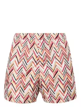 Missoni плавки-шорты с узором зигзаг, нейтральный цвет