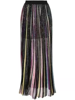 Missoni плиссированная юбка с блестками, черный