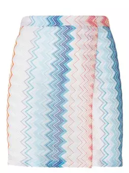 Missoni пляжная накидка с узором зигзаг, белый
