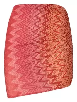 Missoni пляжная накидка с узором зигзаг, красный