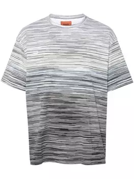 Missoni полосатая футболка с логотипом, серый
