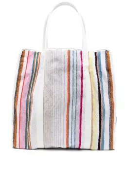 Missoni полосатая махровая сумка, белый
