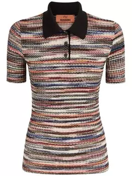 Missoni полосатая трикотажная рубашка поло, черный