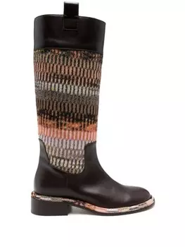 Missoni полосатые сапоги, коричневый
