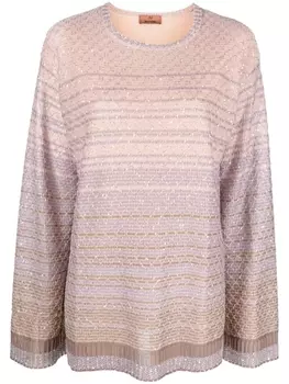 Missoni полосатый джемпер с пайетками, розовый