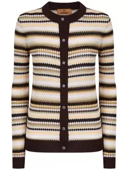 Missoni полосатый кардиган с контрастной отделкой, нейтральный цвет