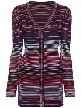 Missoni полосатый кардиган с V-образным вырезом, розовый