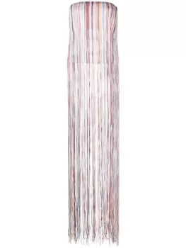Missoni полосатый топ с бахромой, красный