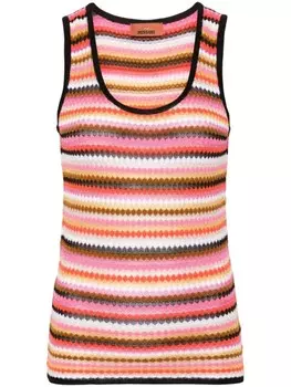 Missoni полосатый топ в рубчик, розовый