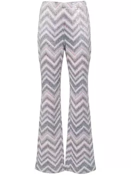 Missoni прямые брюки с пайетками, зеленый
