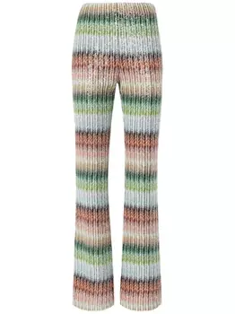 Missoni прямые брюки с узором зигзаг, мультиколор