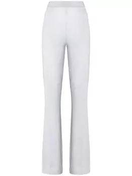 Missoni расклешенные брюки из ткани ламе, серый