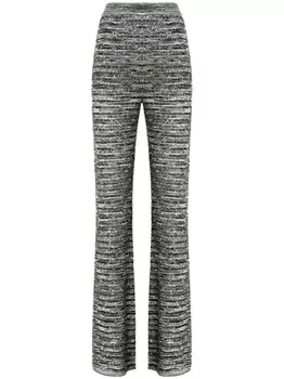 Missoni расклешенные брюки с пайетками, зеленый