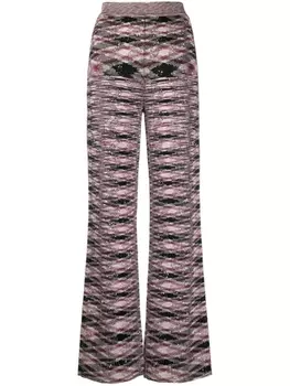 Missoni расклешенные брюки с узором, черный