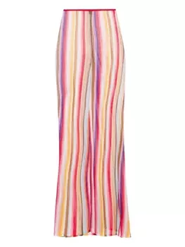 Missoni расклешенные брюки в технике кроше, красный