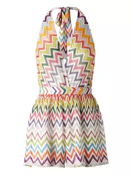Missoni ромпер с узором зигзаг, белый