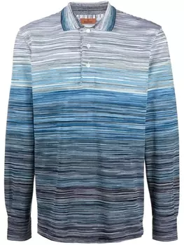 Missoni рубашка поло с длинными рукавами, синий
