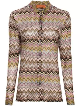 Missoni рубашка с длинными рукавами, коричневый