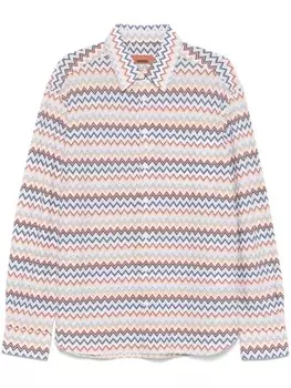 Missoni рубашка с узором зигзаг, белый
