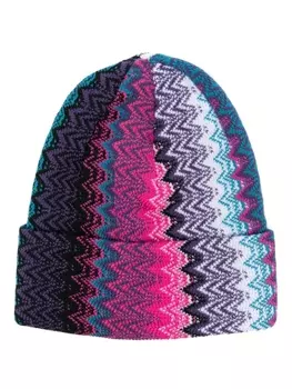 Missoni шапочка-бини с зигзагом, фиолетовый