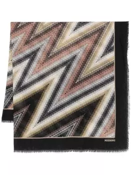 Missoni шарф с узором шеврон, черный