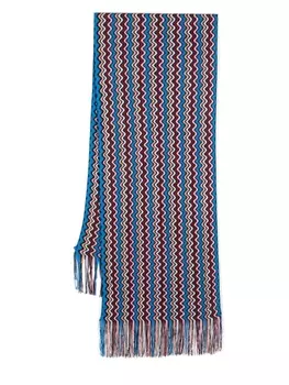 Missoni шарф с волнистым узором, синий