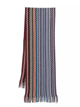 Missoni шарф зигзагообразной вязки, красный