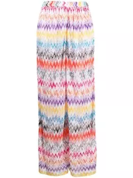 Missoni широкие брюки с узором шеврон, желтый