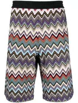 Missoni шорты-бермуды с узором зигзаг, черный