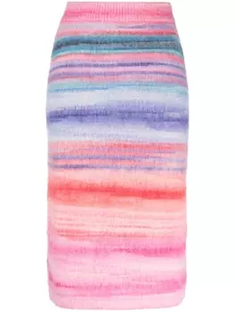Missoni slub brushed knitted skirt, розовый