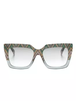 Missoni солнцезащитные очки в прямоугольной оправе, серый