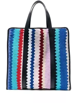 Missoni сумка-тоут с узором шеврон, синий