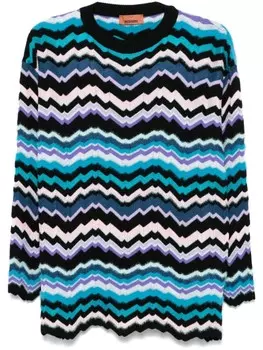 Missoni свитер с узором зигзаг, черный