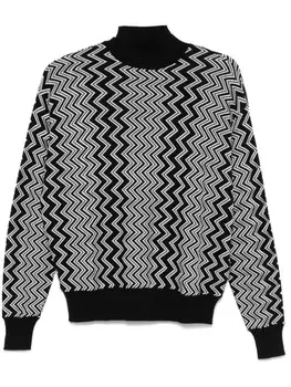 Missoni свитер с узором зигзаг, черный