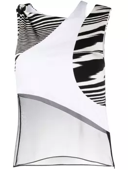 Missoni топ с контрастной вставкой, черный