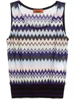 Missoni топ с узором шеврон, фиолетовый